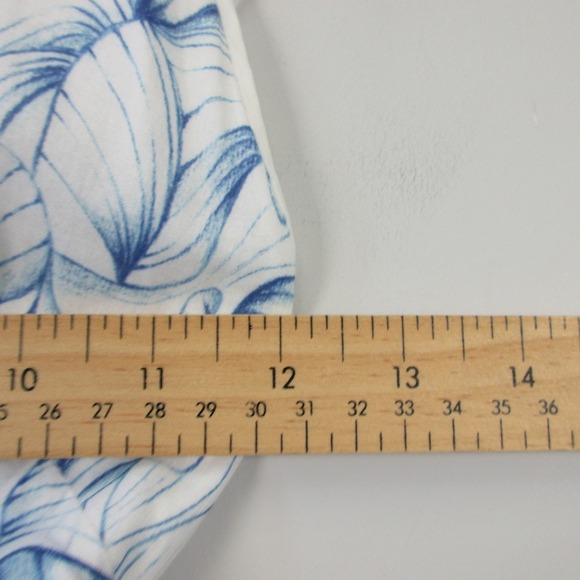 Tory Burch Maxi Dress 0 White Blue Floral 100% Cotton Open Cross Back Chic 358 - Picture 8 of 13